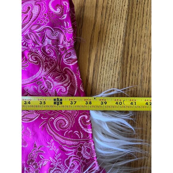 Pink White Reversible Y2K 90s Fluffy Jacket Coat  Women's Size Medium - Picture 7 of 13